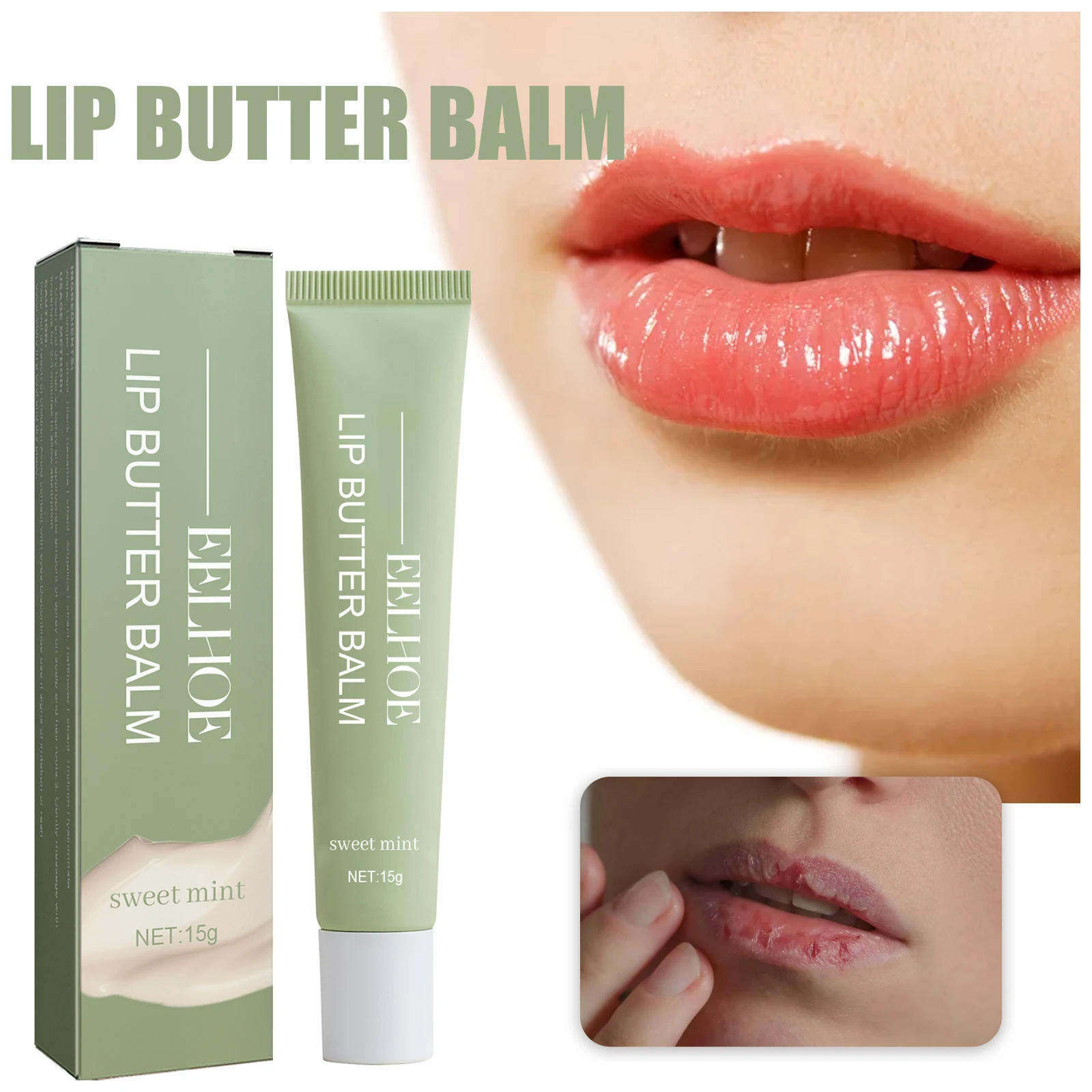 Shea Butter Lip Balm Repairing  Moisturizing All-Natural Lip Mask Suitable for Dry Lips Moisturizing Lip Care Nourishing Repair