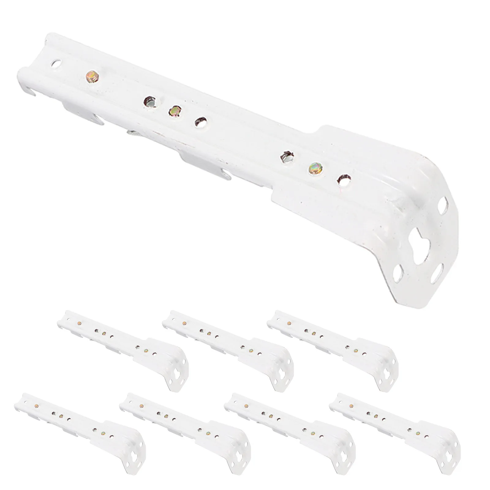 8Pcs Ceiling Track Brackets Curtain Hardware Triple Slot Universal Mount Heavy Duty Metal Curtain Rod Supports for Bedroom