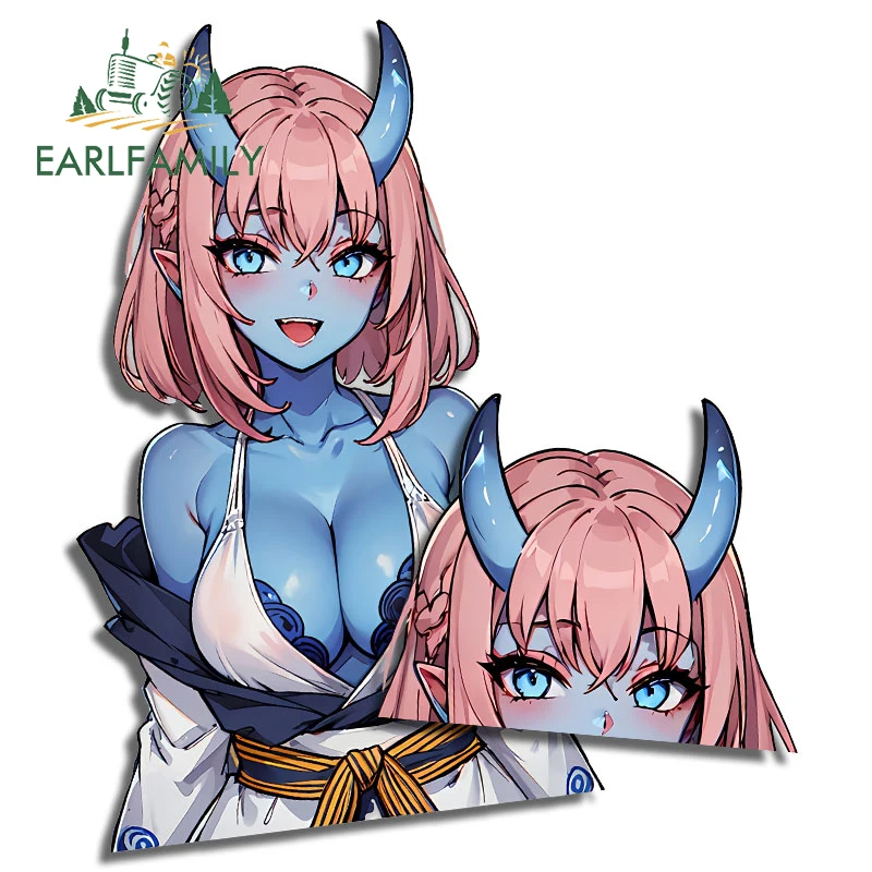 EARLFAMILY 13cm for Sexy NSFW Devil AI Car Stickers Air Conditioner Creative Decal Waterproof Motorcycle Funny Car Accessories