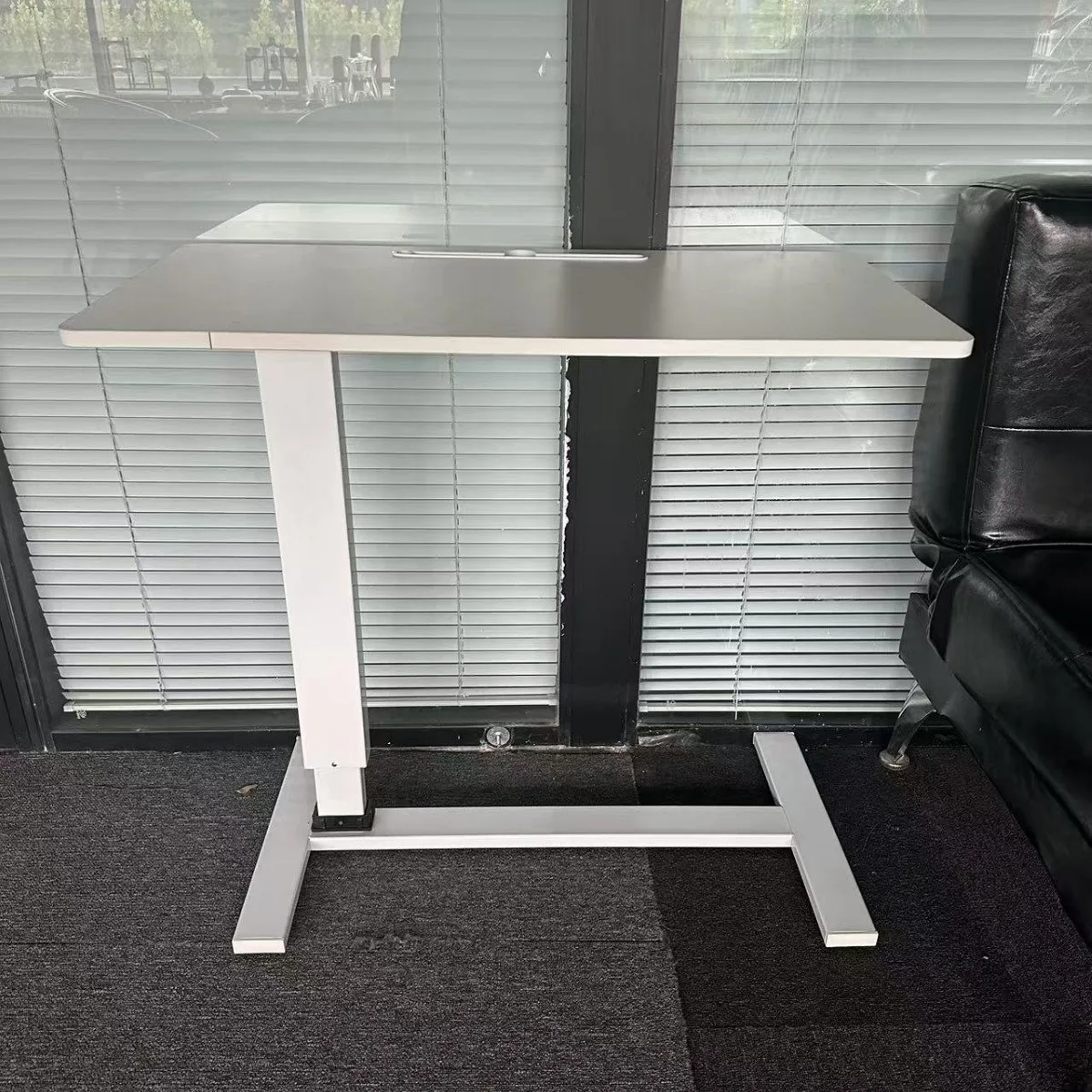 Scrivania per computer con sollevamento idraulico pneumatico, sollevamento pneumatico