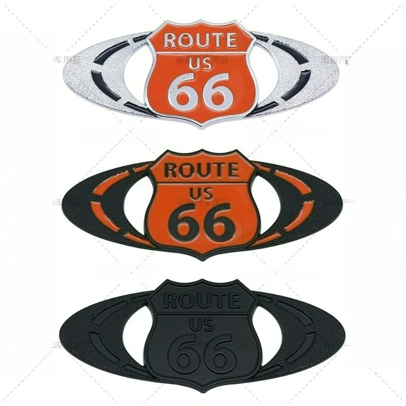 

High-quality Modification Metal Car Stickers ROUSH US66 Highway Logo Scratch Cover Decoration Accessories