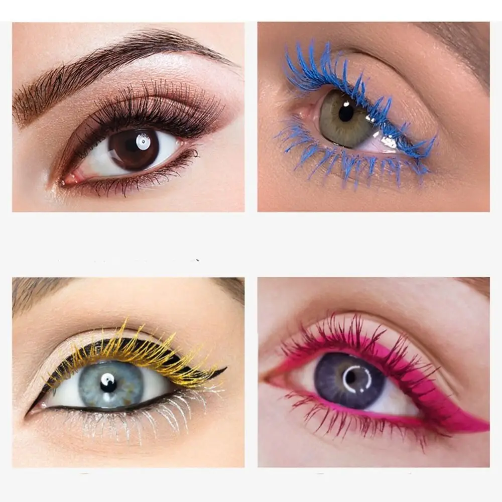 Ultra-fine Colorful Mascara Curling Thick Eyelash Extension Colorful Neon Eyelashes Fast Dry 9 Colors Festive Stage