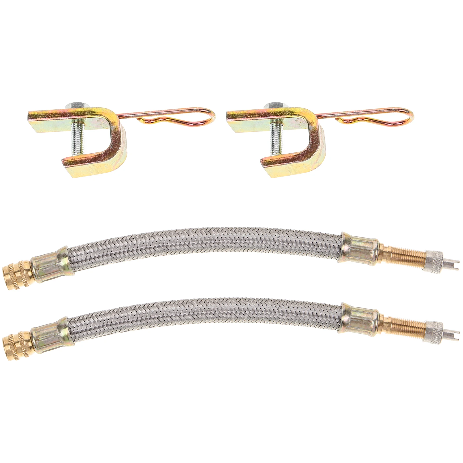 

2Pcs Tire Stem Extender Braided Metal Tube Braided Valve Stem Extender Durable Suitable Cars Trucks Buses Easy Installation