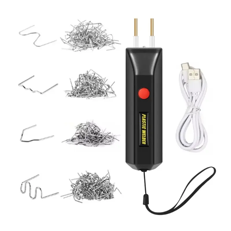 AB11-Cordless Plastic Welder Machine Plastic Welding Kit With Battery 4 Types Wave Staples LED Indicator For Car Bumper Crack