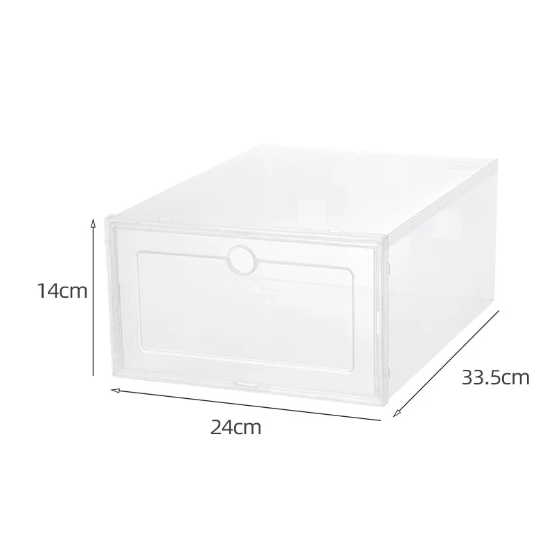 Transparent Drawer Type Shoe Box Stackable Storage Organizer for Home Storage Display Economic Shoe Cabinet with Simple Design