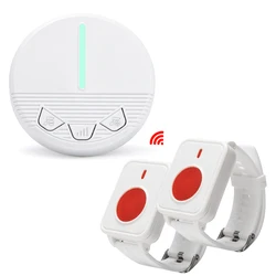 433mhz Panic Button Elderly Alarm Systems Caregiver Pager SOS Bracelet Emergency Wireless Watch Call Senior Old People