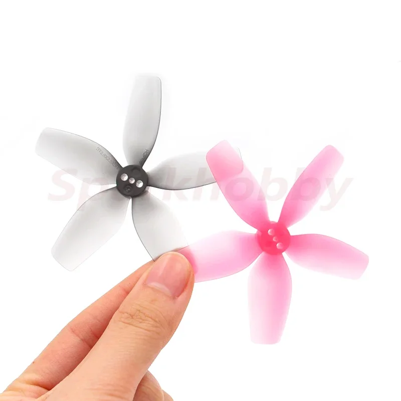 2paris HQProp DT 2.9X2.5X5 2925 5-Blade PC Replacement Propeller Pink / Grey Poly Carbonate Suitable for RC FPV DJI Anata Drones