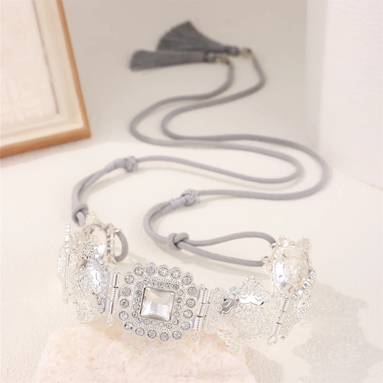 الذهب اللون المرأة شرابات حزام المغرب اليد حبل الخصر سلسلة العربية كريستال فستان العروس سلسلة الخصر