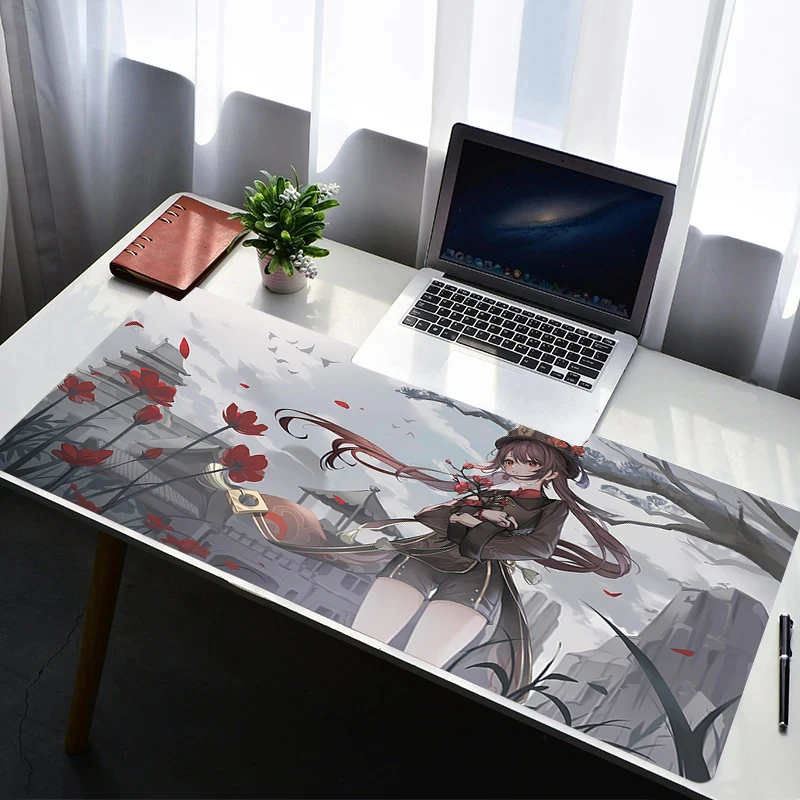 

Mouse Pad Laptop Non Slip Extended Desktop G-genshin Impact Hu Tao Mouse Mat PC Anime Keyboard Pad Gaming Accessories Mousepad