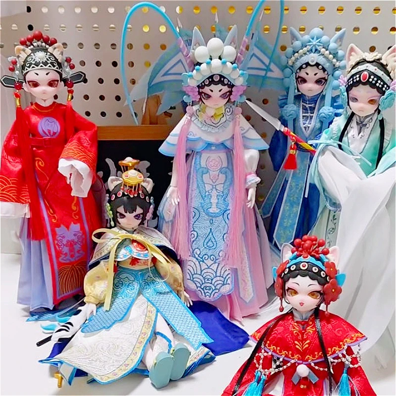 

Jumpcosmos Miow Universe Peking Opera Dream Series Blind Box Cute 1/6 Bjd Mystery Desktop Ornament Decor Anime Toy ExquisiteGift