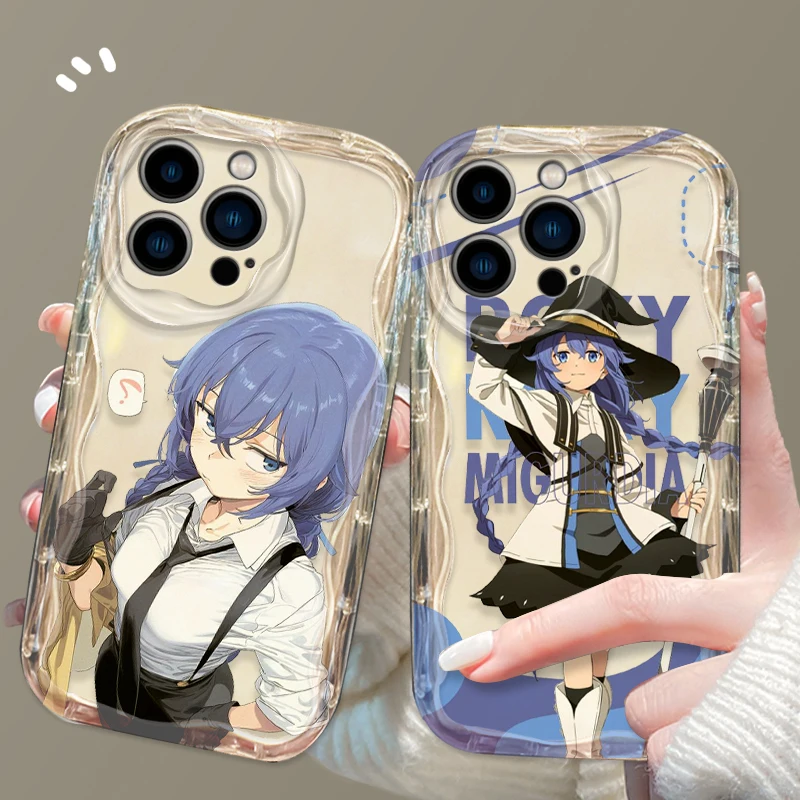 Anime Mushoku Tensei Cover For Apple iPhone 15 14 13 12 11 Pro X XR XS Max Plus 8 7 Plus SE Wave Oil Phone Case