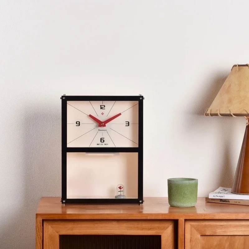 Living Room Wall Clock Storage Box Lighting Artistic Wall Hanging Clocks Luxury Modern Aesthetic Clocks Bedroom Home Decor