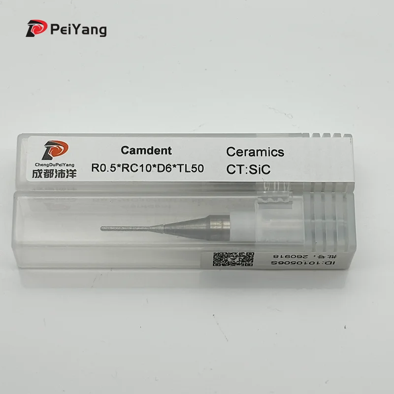 SDM5T CamDent Dental Wet Grinding Burs Shank6mm for Glass Ceramic Milling 0.6/1.0/2.0/2.5mm D6 Lab Tools