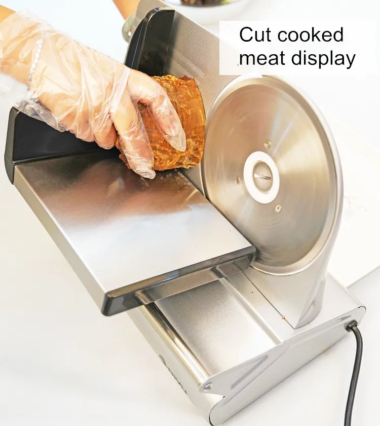 220V Elektrische Fleisch Slicer Hammel Rolle Rindfleisch Cutter Lamm Rollen Gemüse Schneiden Maschine Brot Scheiben Edelstahl Fleischwolf – Detail 17