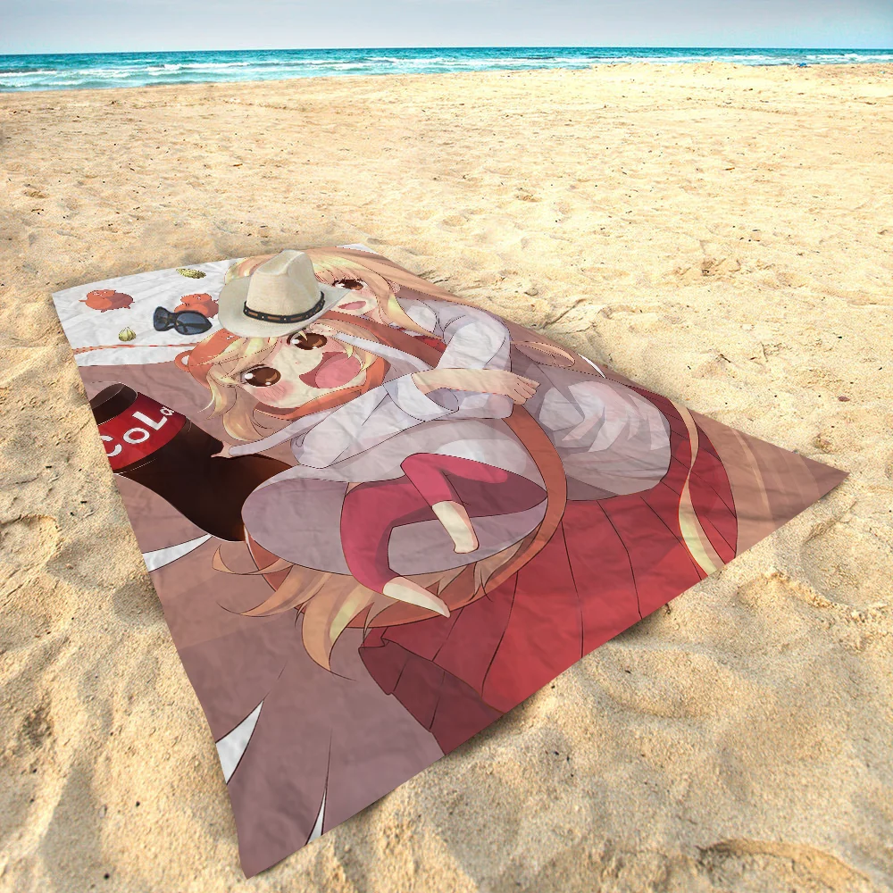 Himouto Umaru-chan Beach Towel Cartoon Cute Summer Kids Large Bath Pool Beach Towel Microfiber Absorbent For Swimming Travel