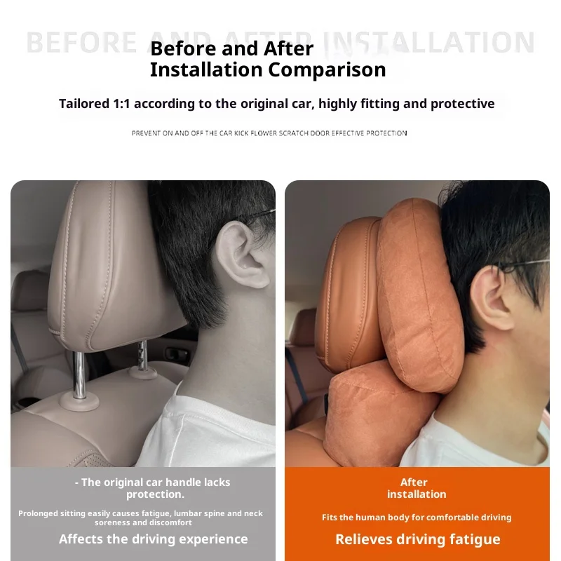 ل Leapmotor C10 C16 2024-2026 سيارة مسند الرأس الرقبة وسادة قطني دعم التعديل الداخلي #4