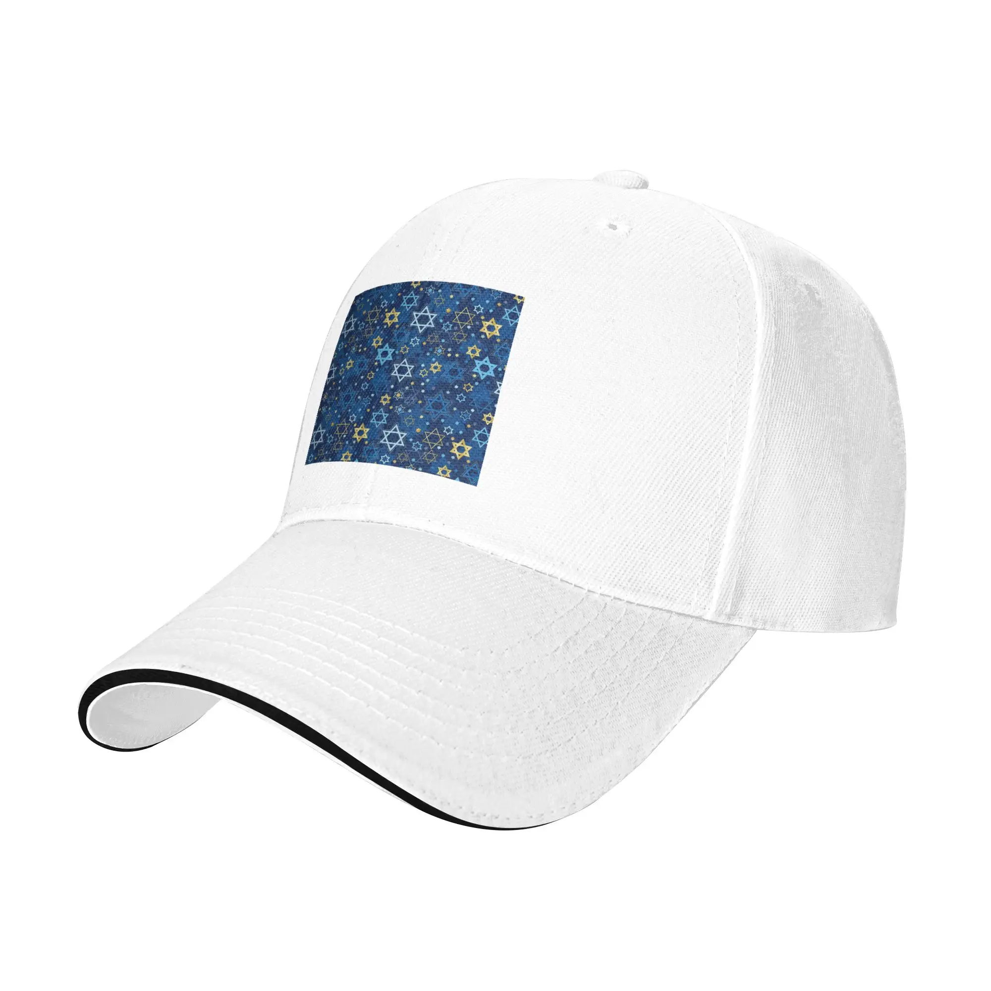 Star of David Print Cap Casual Baseball Caps Adjustable Hat Hip Hop Summer Unisex Baseball Hats Customizable