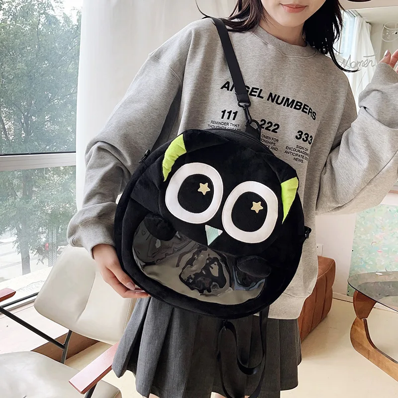 35cm アニメ「羅小黑」ぬいぐるみ PVC 透明 イタバッグ グッズ バッジ ディスプレイバッグ バックパック ギフト