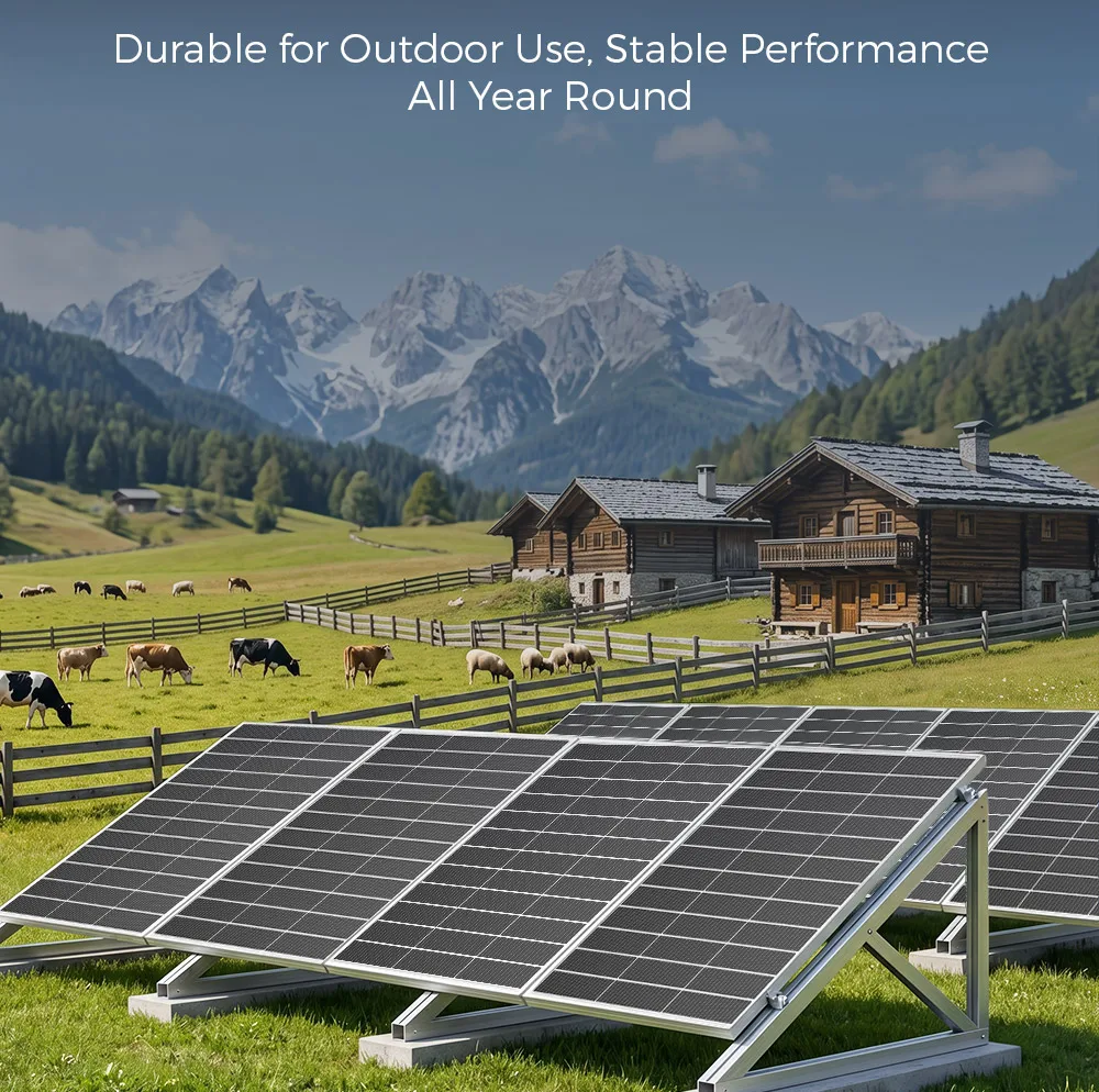 RVPOZWER 800W Rigid Solar Panels 18BB N-Type Mono Cells 24% High Efficiency PV Power for Home RV Charge System Outdoor Off-Grid Camping Wholesale