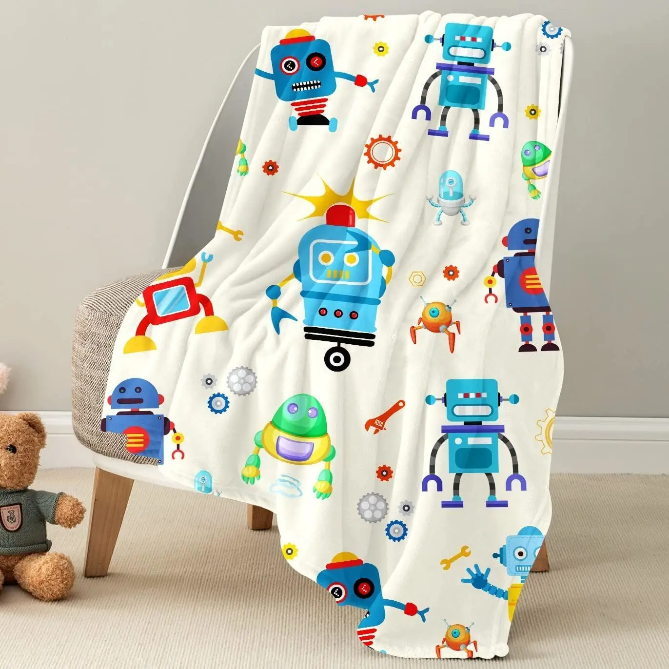 New Kids Ambulance Car Blanket for Boys,Soft Fleece Blanket for Kids Boys,Cozy Toddler Blanket for Boys Girls Birthday Gifts