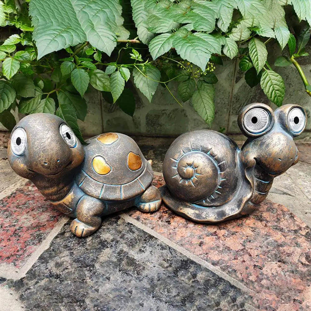 

Snail Solar Light Outdoor Solar Light Durable Solar Lamp Ornament Turtle Owl Snail Sculpture for Outdoor Garden Decoration