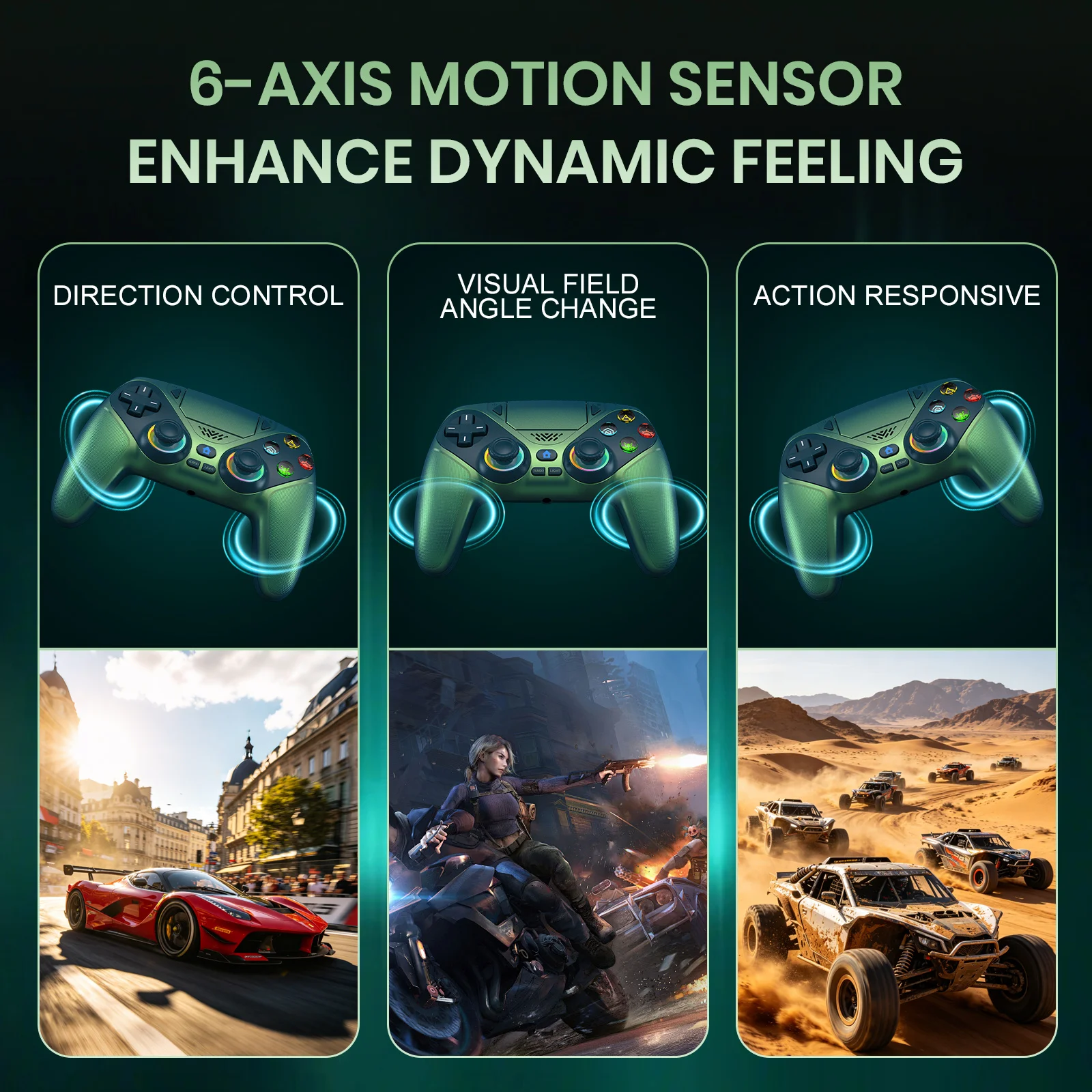 Gamepad For Playstation 5/PS5/PS5 Pro/Slim/PC RGB Wireless Controller Turbo/Marco Dual Shock 6-Axis Joystick Game Remote Control