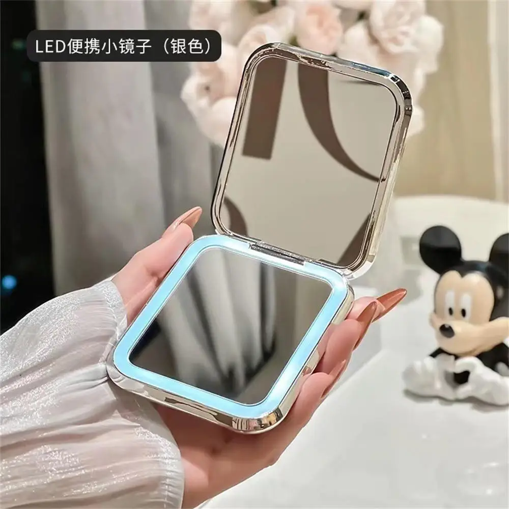 Compact Led Makeup Mirror With Light Folding Handheld Mirror Pocket Portable Travel Cosmetic Vanity Mirrors Gifts for Women