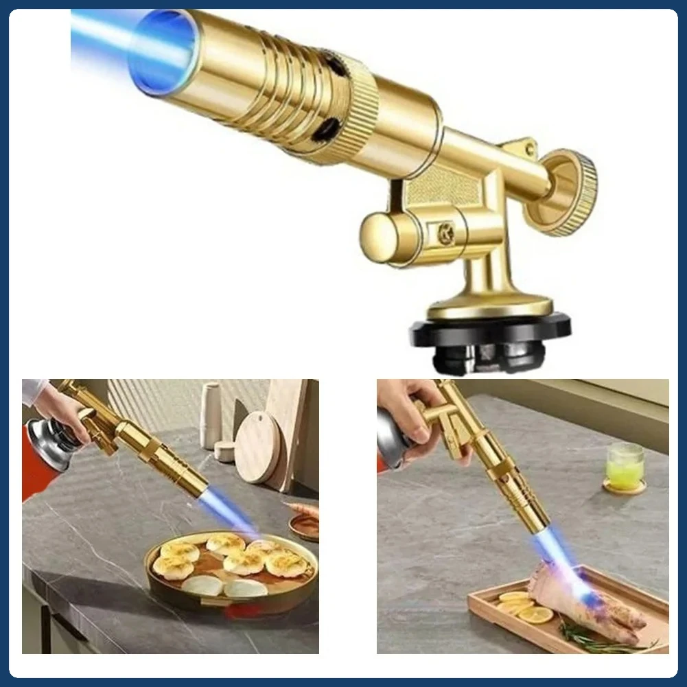 

Gas Burner Welding Torch Brass Cooking AutoIgnition Butane Gas Burner Welding Torch Heating Tools Portable High Temperature Accs