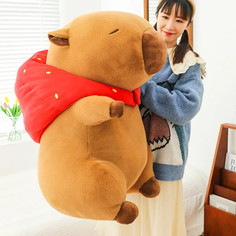 

90cm Large Big Size Capybara Cartoon Anime Plush Stuffed Doll Cute Room Plushies Pillow Ornaments Children's Holiday Gifts