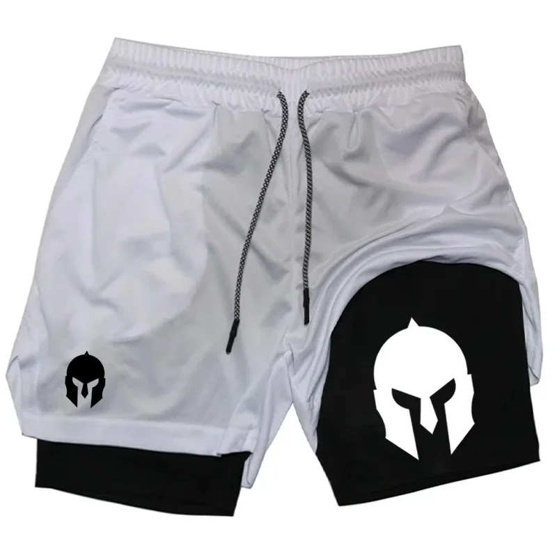 

Athletic for Men's Double Layer Gym Shorts 2-in-1Athletic Workout Running Casual Streetwear Pants Towel Loop Comfortable Elastic