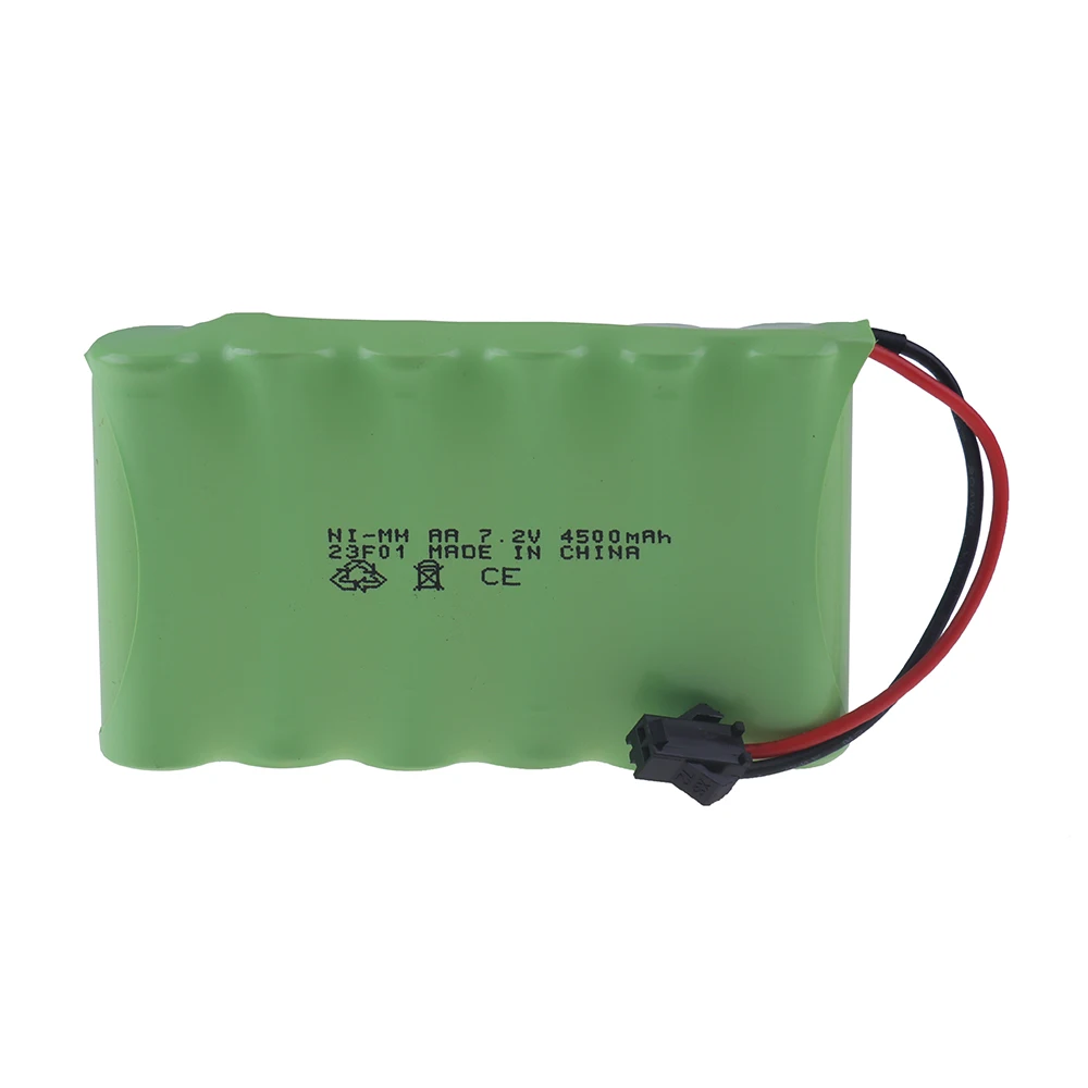 Bateria Recarregável NiMH, 7.2V, 4500mAh, Carregador 7.2V para Carro RC, Tanque Robô, Caminhão, Pistola, Barco, Aa, 3000mAh