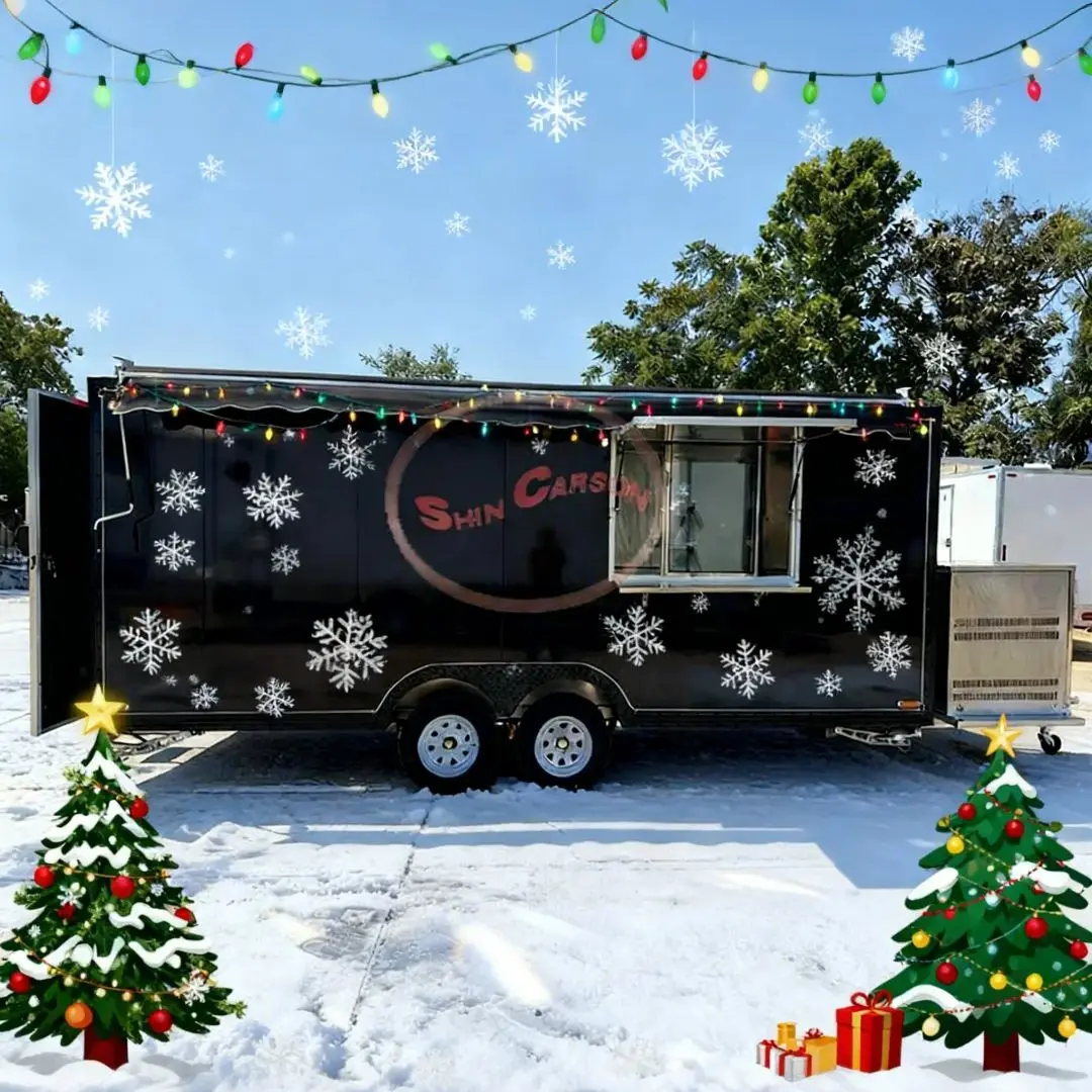 

Lightweight Easy-to-Push Viral-Worthy Outdoor Vending Cart Mobile Food Trailer for Snacks & Cold Drinks Customizable