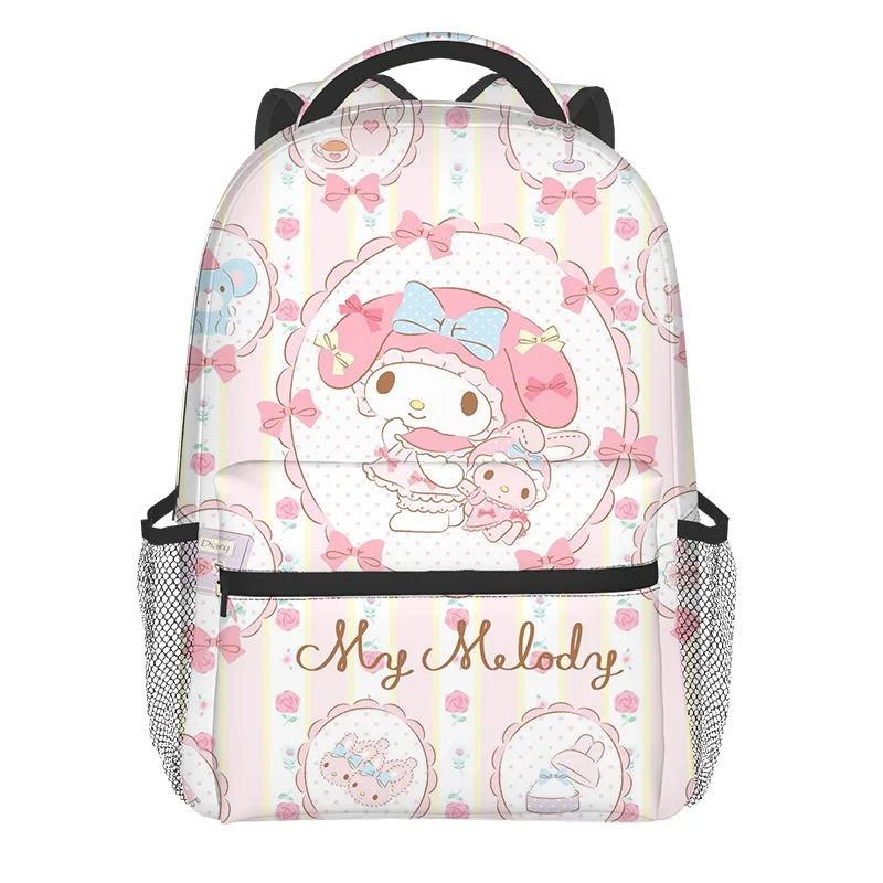 Cartoon My Melody School Backpack Anime Cute Backpack Student Schoolbag Laptop Bag for Kids Adult Satchel School Supplies