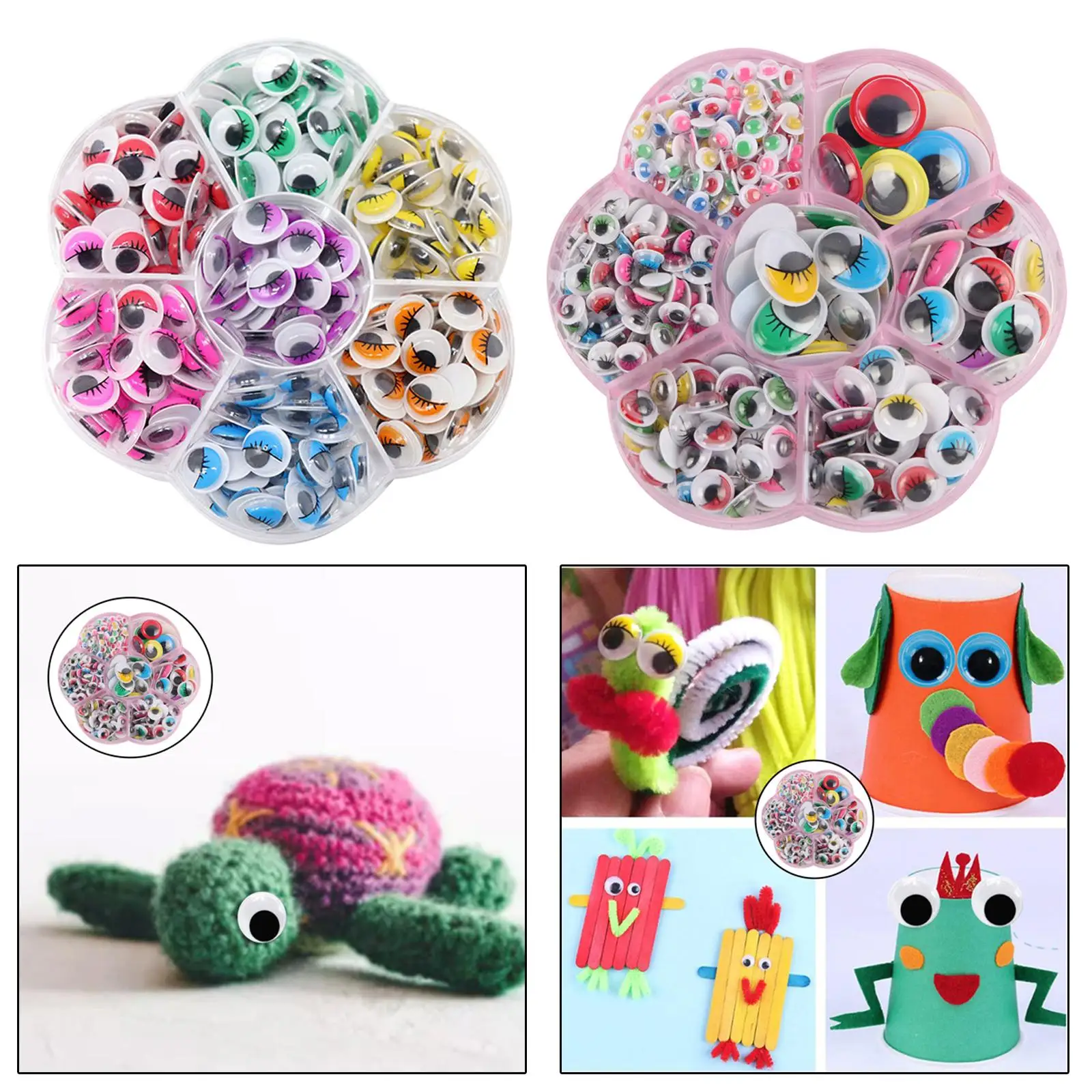 Kolorowe plastikowe zwierzątka, bezpieczne misie, pluszaki, lalki, akcesoria do projektów DIY na szydełku.