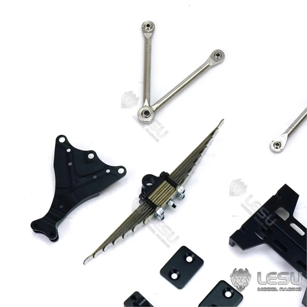 Conjunto de eixos de suspensão traseira de metal, estoque dos eua, lesu, 1/14, x8002a, para brinquedos, tamiya rc, caminhão, trator, modelo, peças de atualização diy