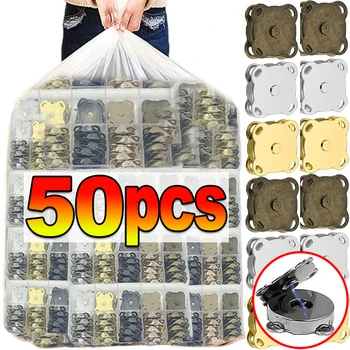 1-50 conjunto de fechos magnéticos, botões, bolsa, carteira, artesanato, peças, mini fivela de adsorção, artesanato, faça você mesmo, atacado