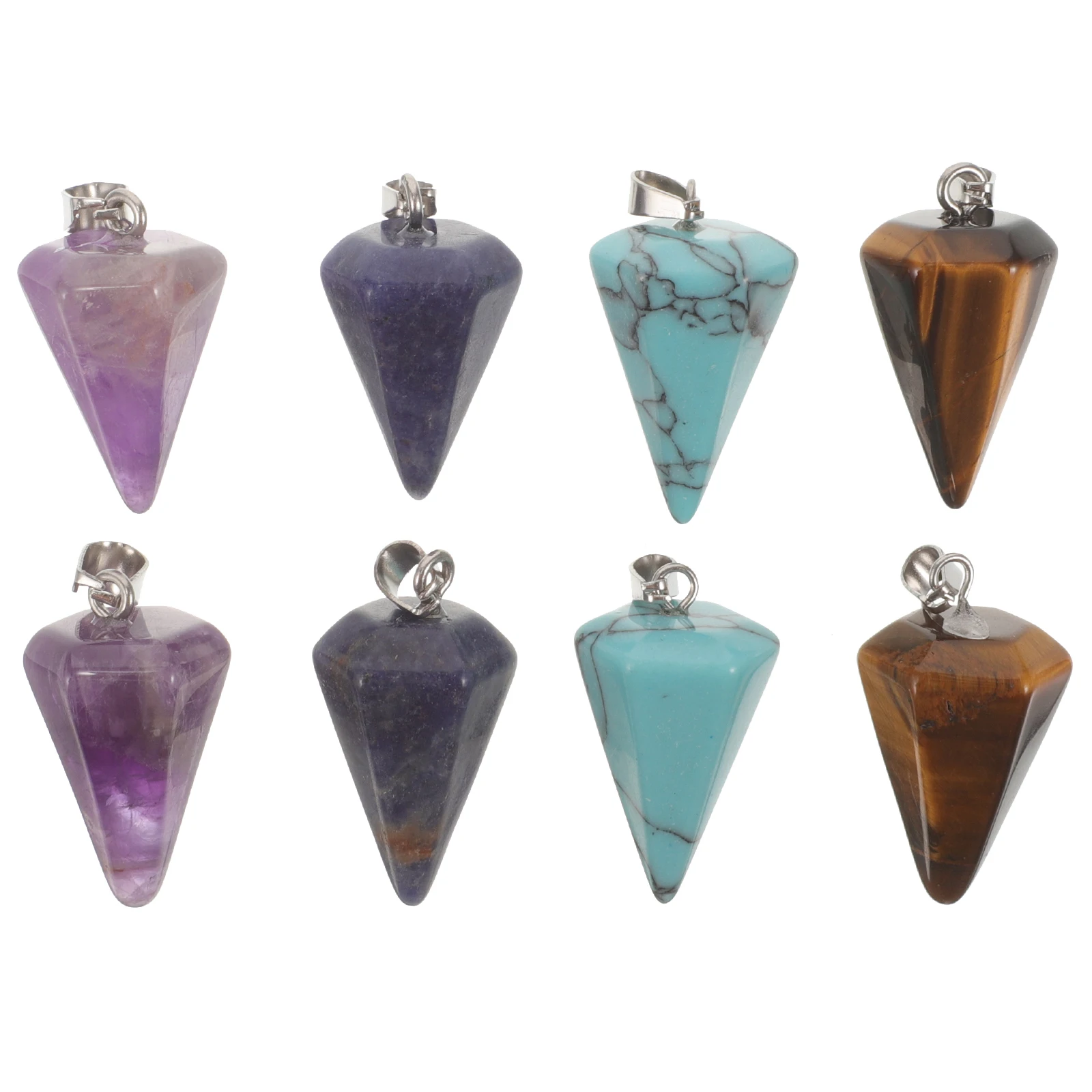 

8pcs Pendant Cone Charms Dyed Necklace Pendants Charms For Bracelet Making for Jewelry Making Bracelets Diy Accessories
