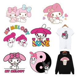 Kuromi Cinnamoroll and My Melody fusible clothing patches Applique for clothes iron on transfer vinyl stickers