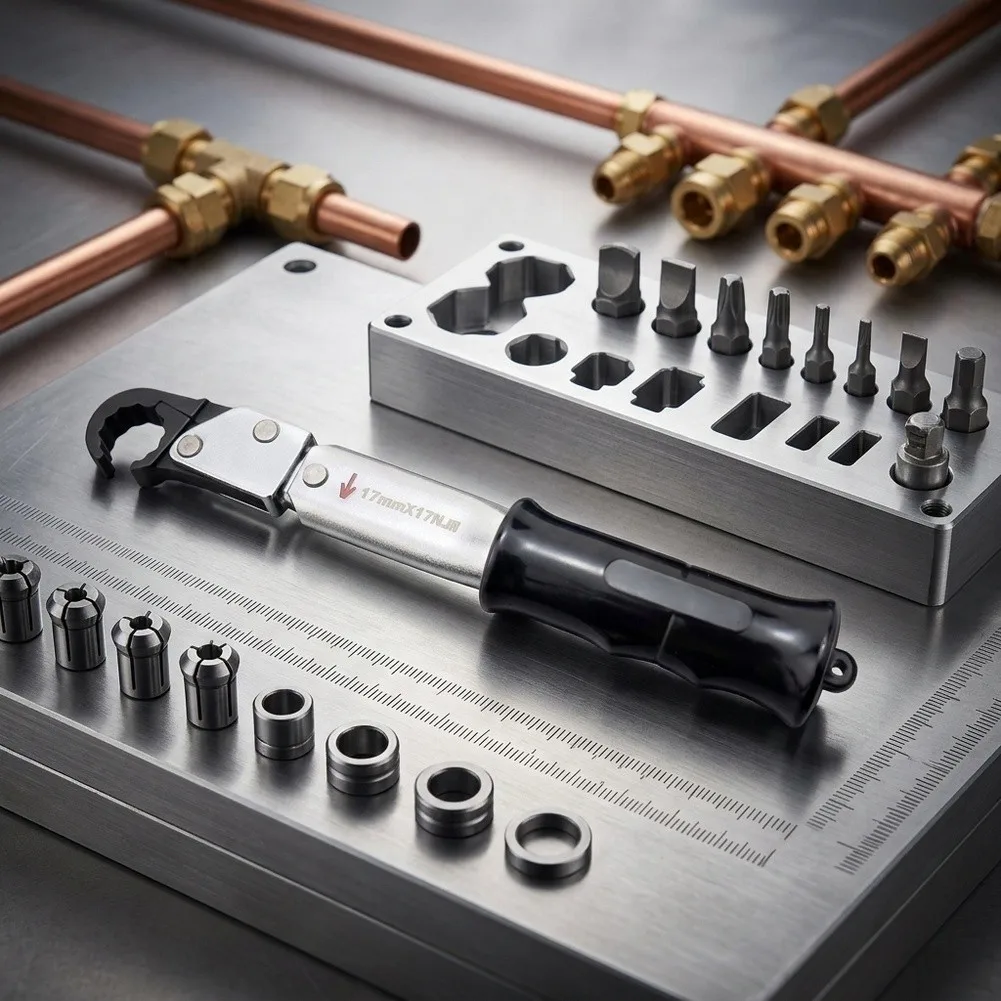 Ratchet Torque Wrench Featuring Open End Design for Accurate Torque in Air Conditioner and Automotive Repair Work