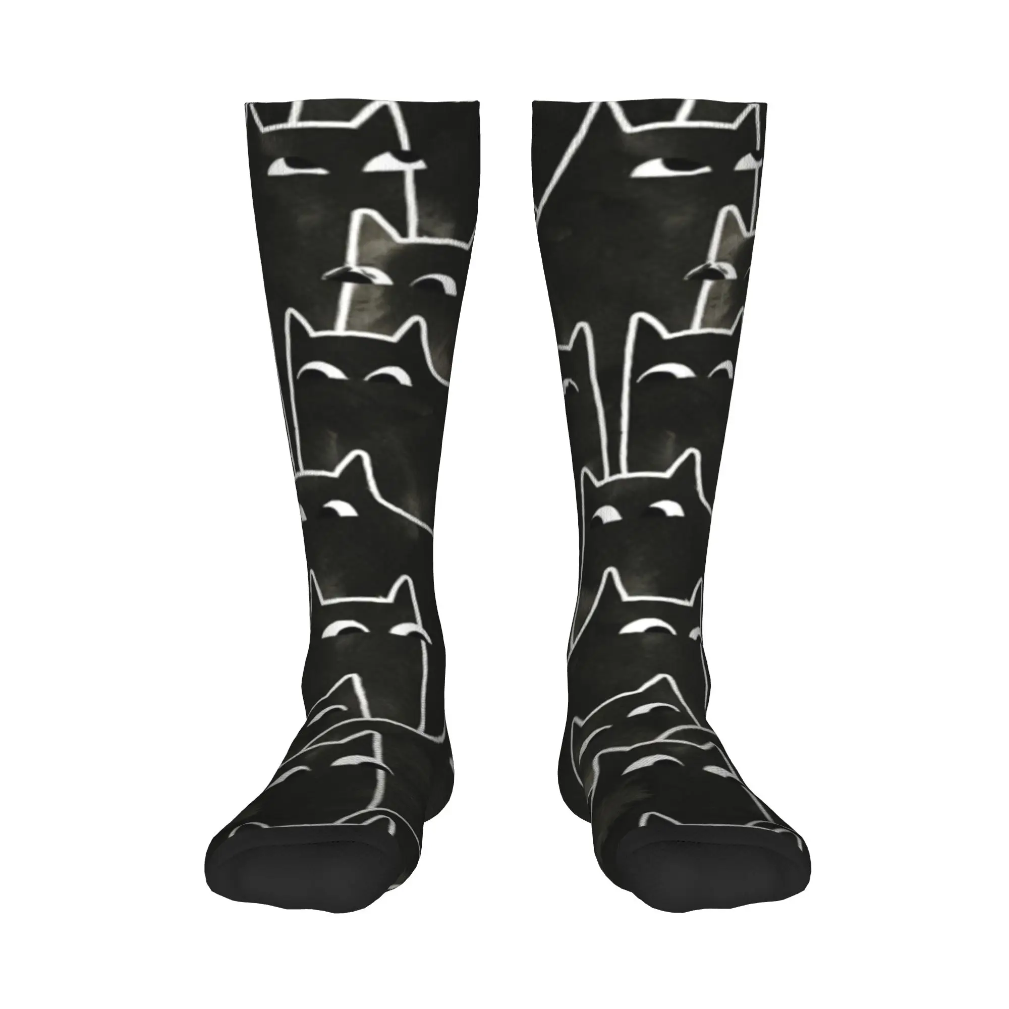 

All Seasons Crew Stockings Suspicious Cats2 Socks Harajuku Crazy Hip Hop Long Socks Accessories for Men Women Gifts