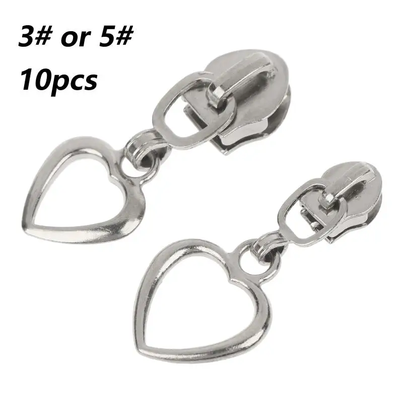 10 Stück Nähzubehör 3 # 5 # Reißverschluss-Schieber für Nylon-Reißverschlüsse, Taschenverschlüsse, Verschlusskopf, Koffer-Reißverschluss-Reparatur-Set – Detail 1