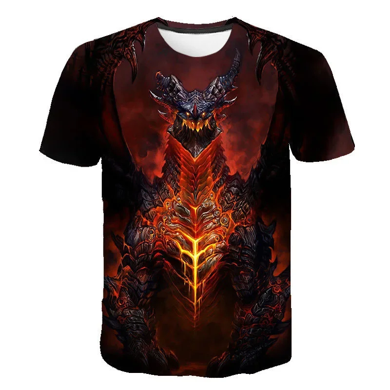 

2024 New Game T-shirt World Of Warcraft 3D Printed Men Women Fashion Casual Streetwear T Shirt Harajuku Oversized Tees Tops
