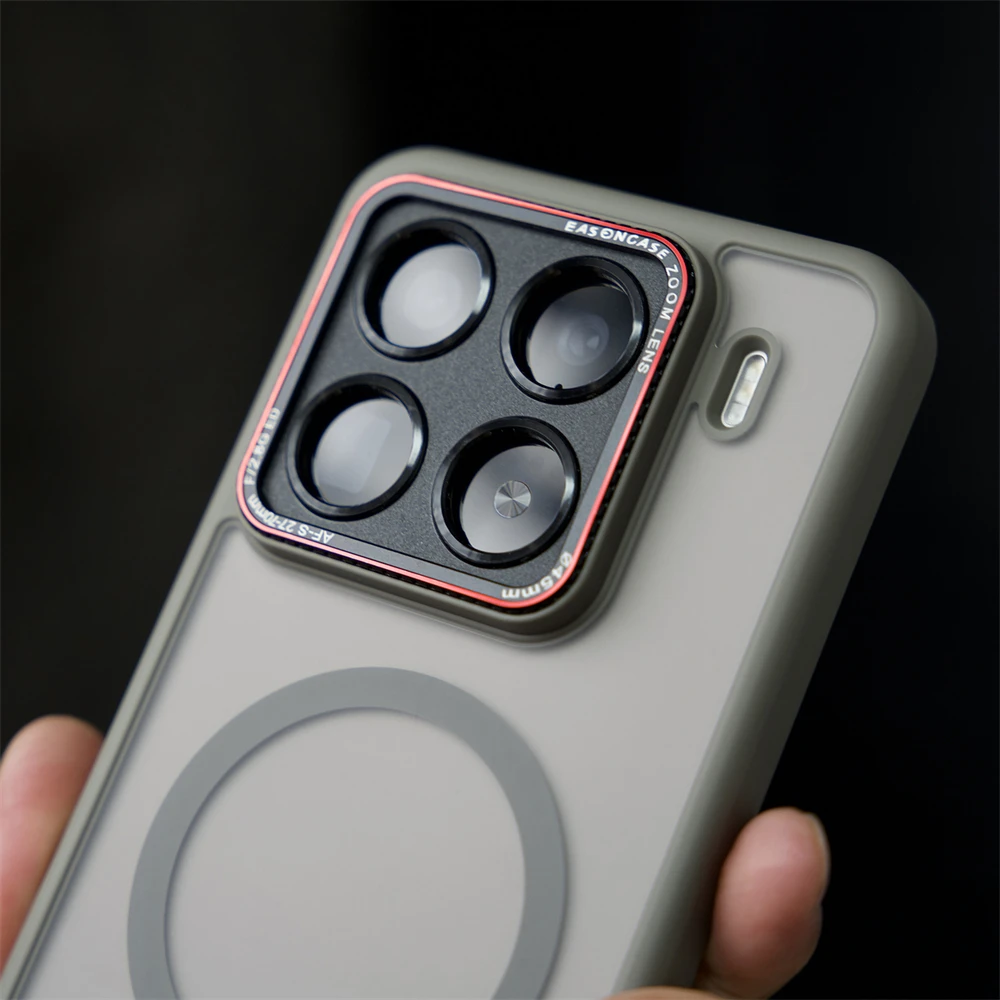 حافظة شفافة مغناطيسية فاخرة غير لامعة لهاتف Xiaomi 15 14 Pro Mi 15Ultra لهاتف Magsafe غطاء حماية كامل للعدسة