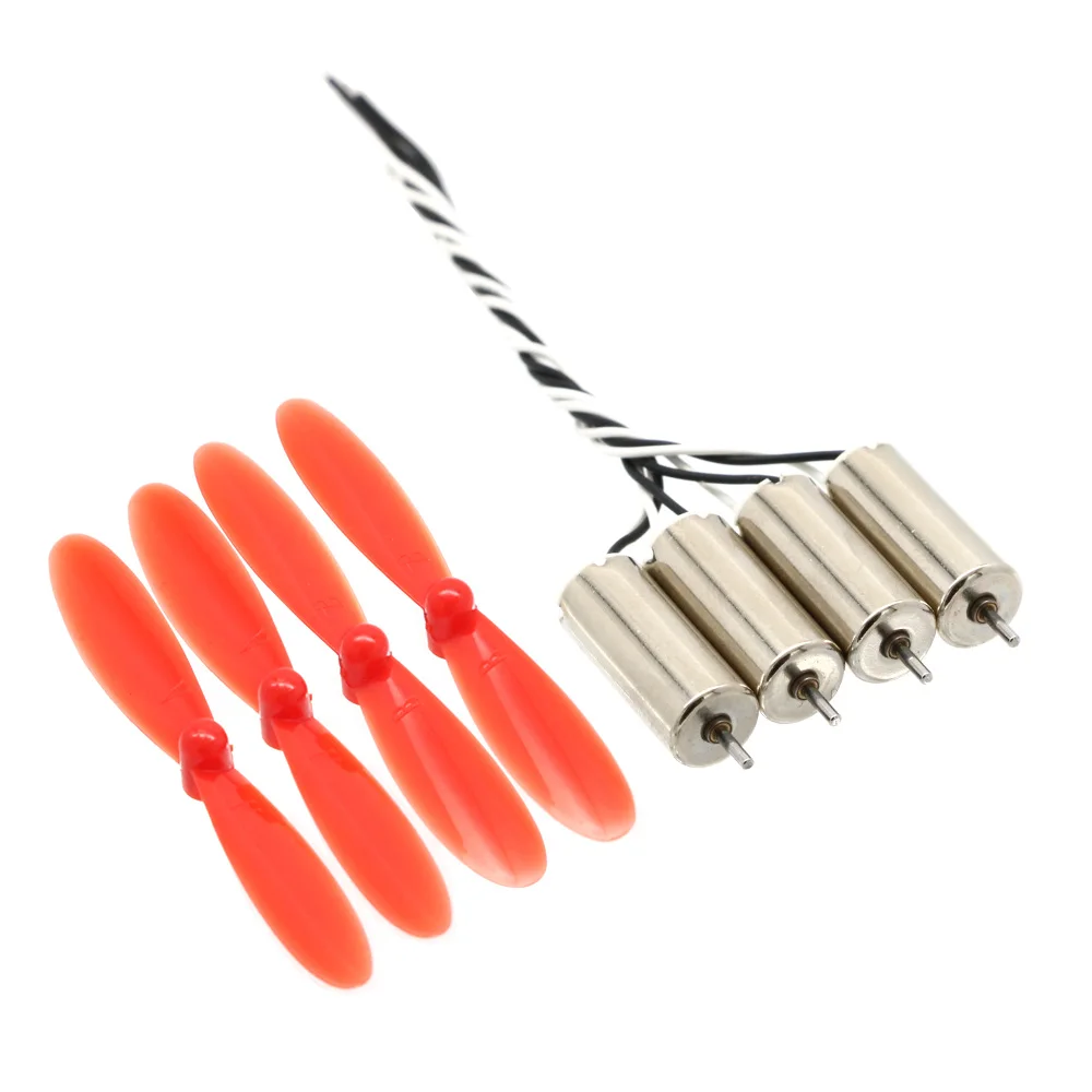 4 x DIY DC 3.7V 50000RPM 716 Hollow Cup Coreless High-speed Motor with 4 x 55MM Propeller Cw CCW for DIY Micro FPV Quadcopter