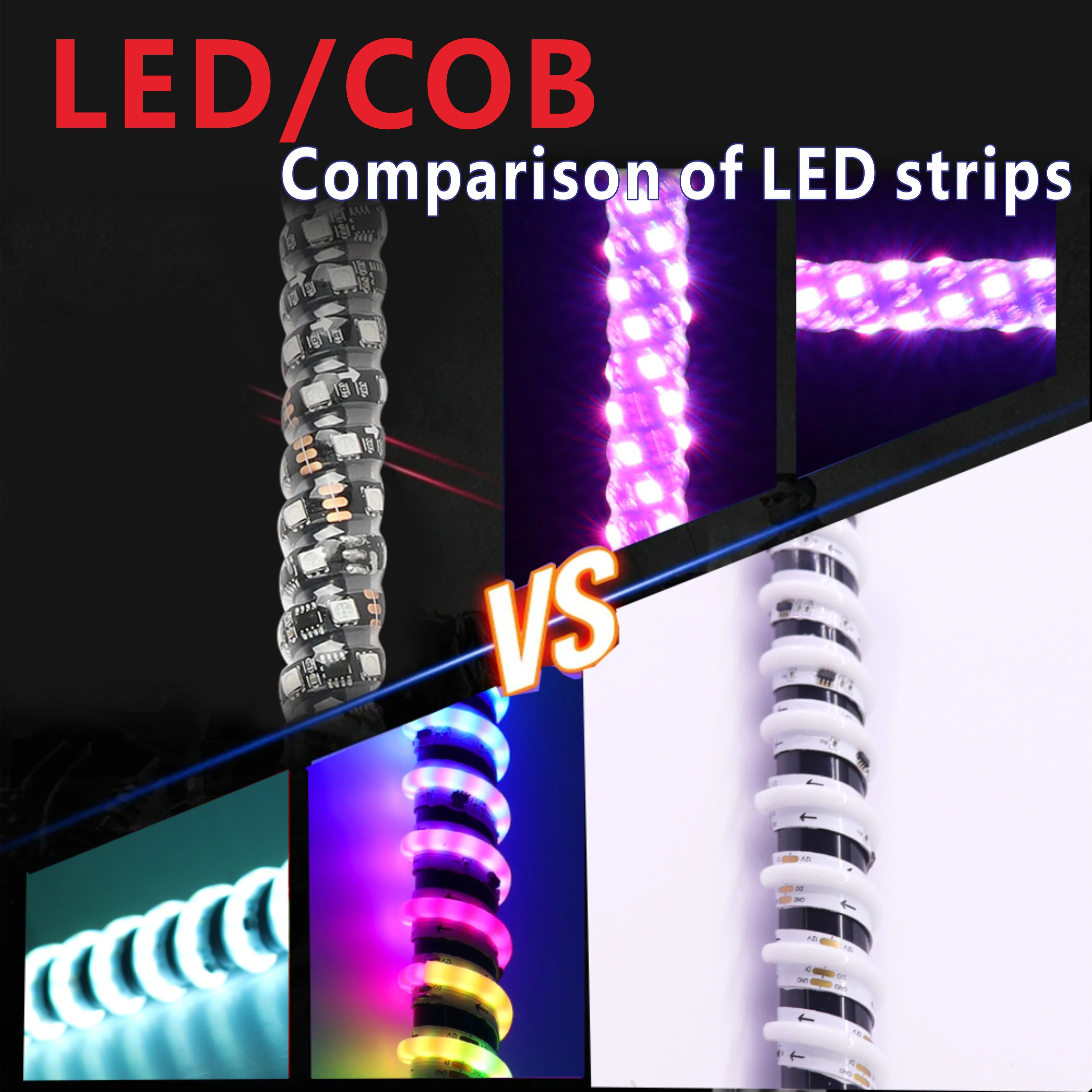 2PCS 1FT SMD LED  COB LED Whip Lights Flagpole Antenna Whips For UTV ATV Off Road Truck Sand Buggy Dune RZR Remote Control