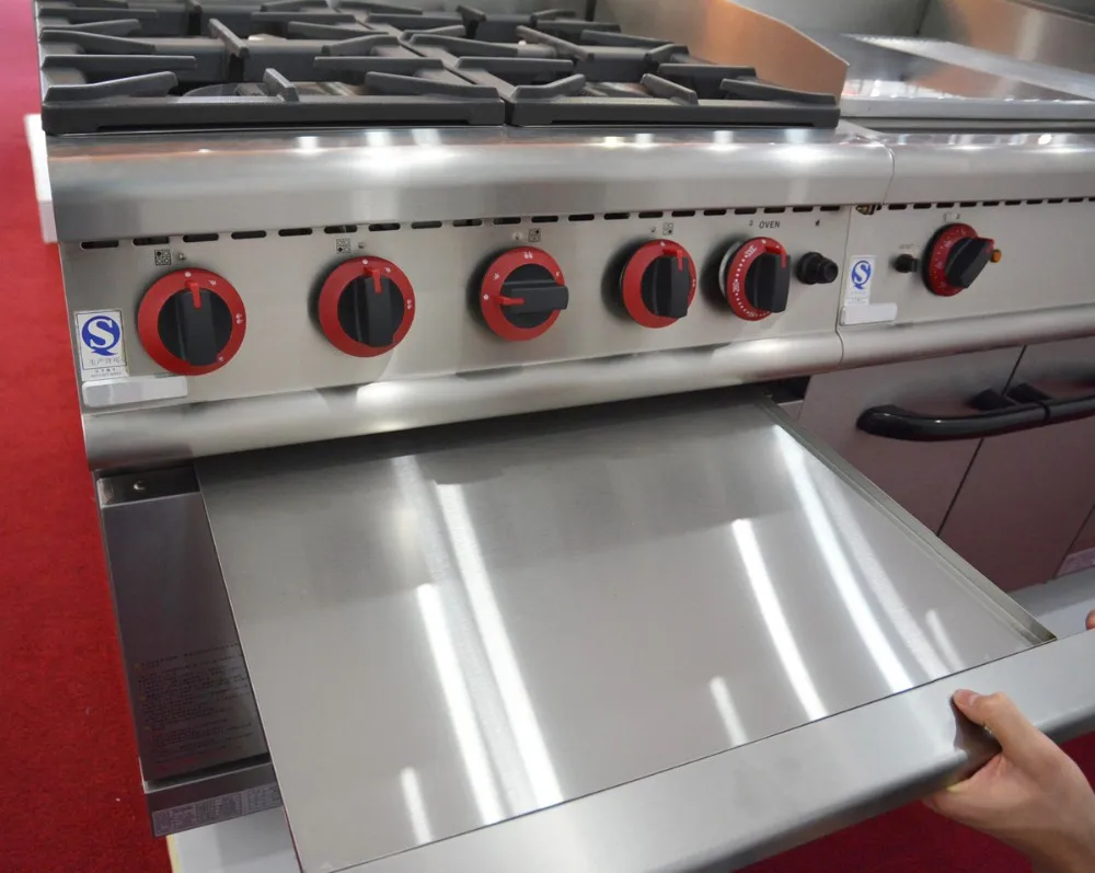 Commercial Kitchen Use Gas Cooking Range with Oven