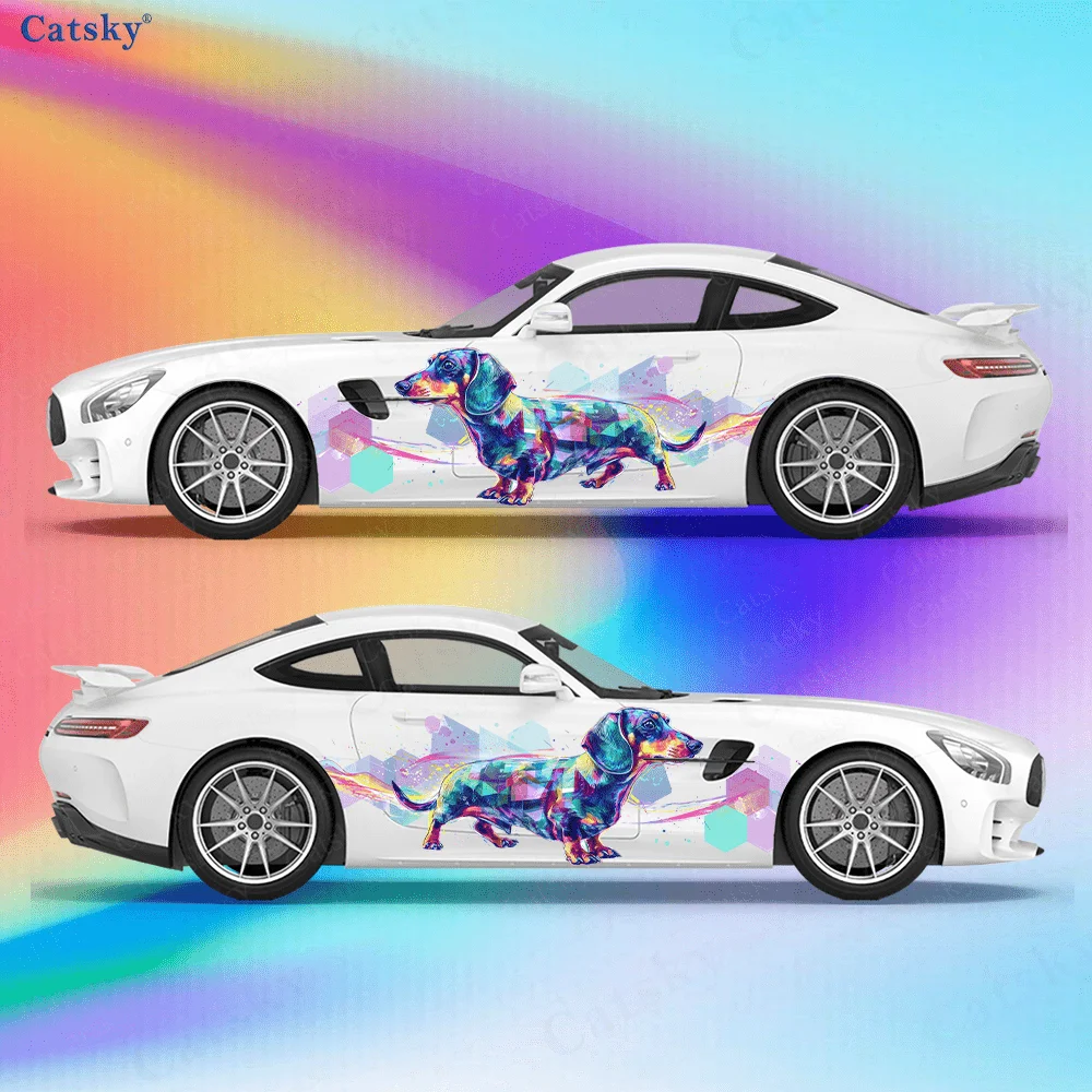 

Неоновая флуоресцентная наклейка с динамичным изображением таксы, прочная, устойчивая к выцветанию, легко устанавливается и снимается.