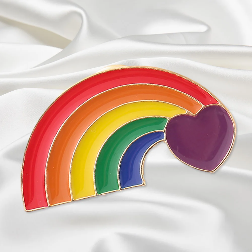 قوس قزح Pride مثليه مثلي الجنس القلب المينا بروش ، التلبيب دبابيس ، عاشق شارة ، ظهره ، الملابس ، مجوهرات هدية ، صديق ، 1-5 قطعة