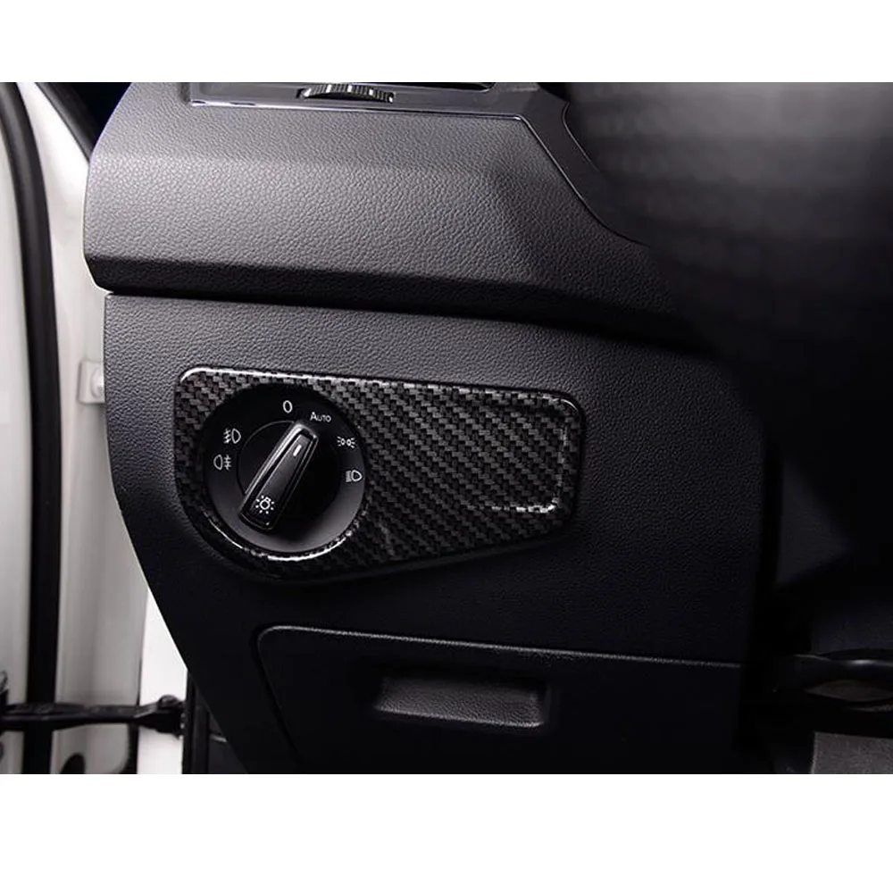 Car Front Headlight Light Switch Trim Frame Lamp Button Panel Stick For Volkswagen VW Tiguan L MK2 2016 2017 2018 2019 2020 2021 - view 5