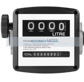 High Accuracy Mechanical Fuel Gauge 4Digit Fuel Flowmeter Digital Diesel Gasoline Flow Meter Internal Thread,5-30GPM/20-120L/Min